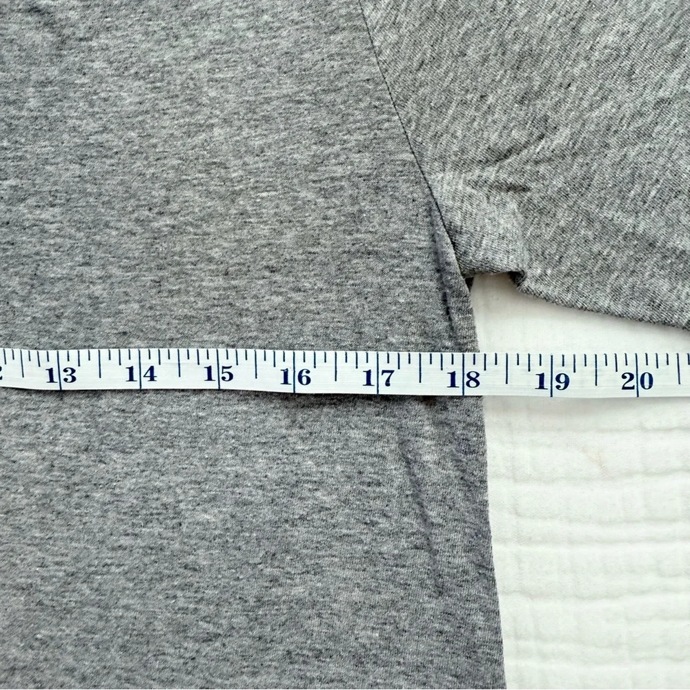 Fruit of the Loom cotton blend gray v-neck long t-shirt size Large - Picture 3 of 7